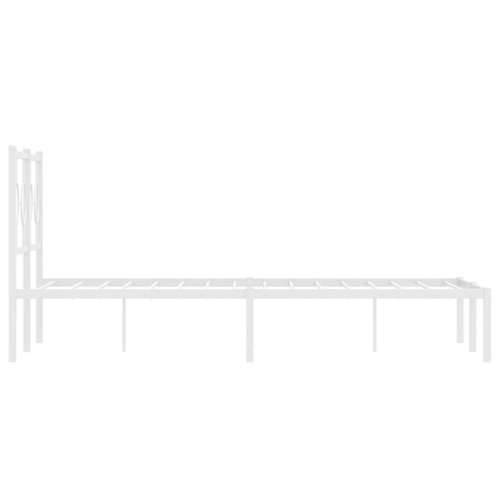 Metalni okvir za krevet s uzglavljem bijeli 120 x 190 cm - Bijela 120 x 190 cm s uzglavljem Cijena