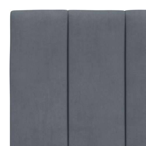 Okvir kreveta s LED svjetlima tamnosivi 90 x 190 cm baršunasti - Tamno siva 90 x 190 cm Cijena