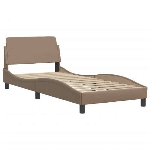 Okvir kreveta s LED svjetlima cappuccino 90x190 cm umjetna koža - Boja cappuccina 90 x 190 cm Cijena
