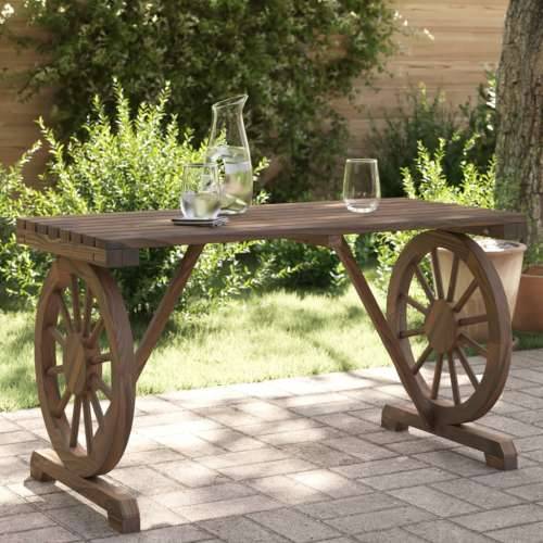 Vrtni stol 115 x 55 x 65 cm od masivne jelovine - Tamno smeđa 1 Cijena