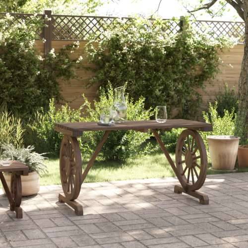Vrtni stol 115 x 55 x 65 cm od masivne jelovine - Tamno smeđa 1 Cijena