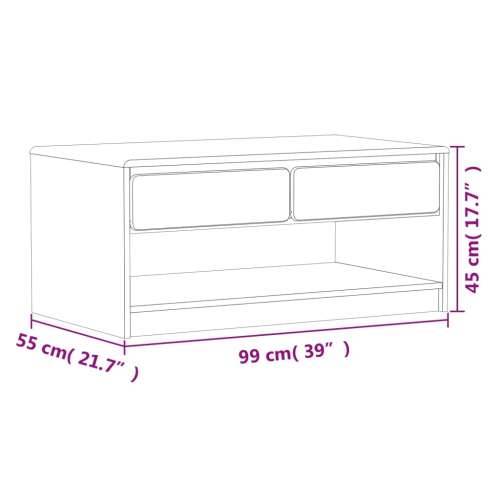 Stolić za kavu SAUDA boja hrasta 99x55x45 cm masivna borovina Cijena