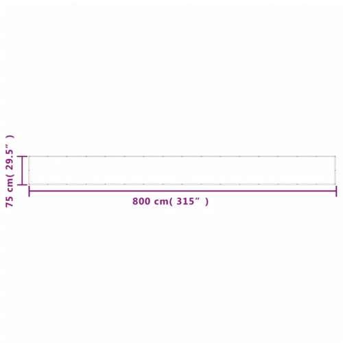 Balkonski zaslon krem 75x800 cm 100 % poliester Oxford - Krema 75 x 800 cm 1 Cijena
