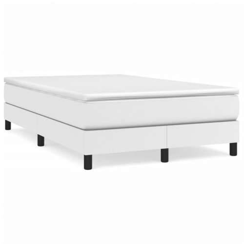 Krevet box spring s madracem bijeli 120x190 cm od umjetne kože - Bijela 120 x 190 cm 25 cm Cijena