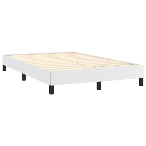 Krevet box spring s madracem bijeli 120x190 cm od umjetne kože - Bijela 120 x 190 cm 25 cm Cijena