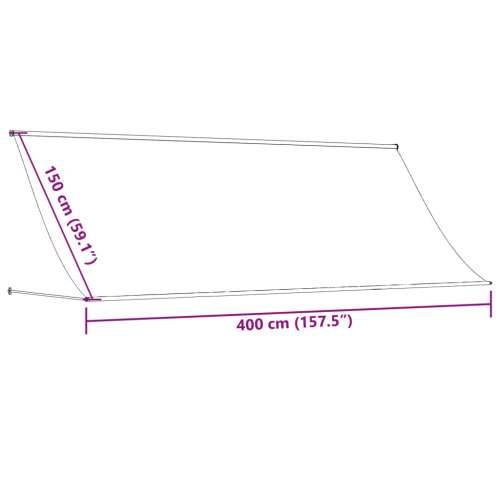 Tenda na uvlačenje antracit 400 x 150 cm od tkanine i čelika - Antracit 400 x 150 cm 1 Cijena