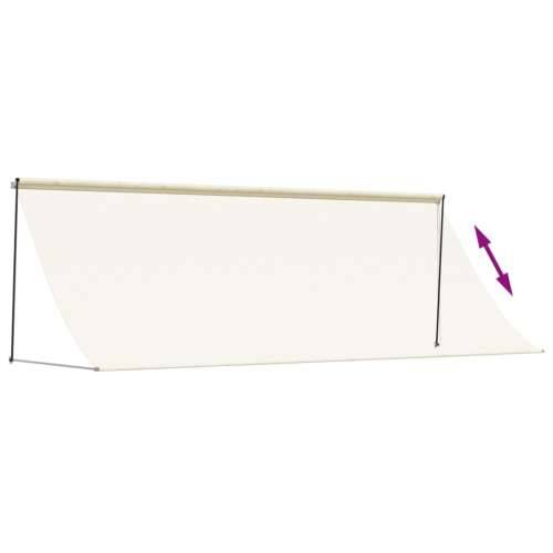Tenda na uvlačenje krem 400 x 150 cm od tkanine i čelika - Krema 400 x 150 cm 1 Cijena