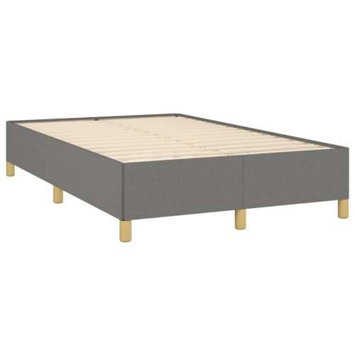 Krevet box spring s madracem LED tamnosivi 120 x 190 cm tkanina - Tamno siva 120 x 190 cm Gladak dizajn Cijena