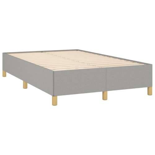 Krevet s oprugama i madracem LED svjetlosivi 120x190 cm tkanina - Svjetlosiva 120 x 190 cm Dizajn s gumbima Cijena