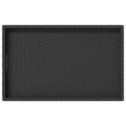 Sklopivi stol s pladnjem crni 65 x 40 x 75 cm od poliratana - Crna 1 Cijena