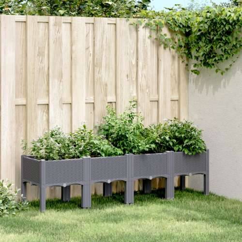 Vrtna sadilica s nogama plava siva 160 x 40 x 42 cm PP - Plavo-siva 160 x 40 x 42 cm 1 Cijena