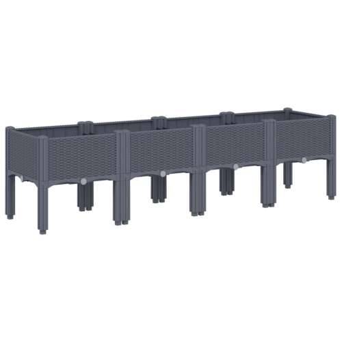 Vrtna sadilica s nogama plava siva 160 x 40 x 42 cm PP - Plavo-siva 160 x 40 x 42 cm 1 Cijena
