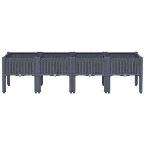 Vrtna sadilica s nogama plava siva 160 x 40 x 42 cm PP - Plavo-siva 160 x 40 x 42 cm 1 Cijena