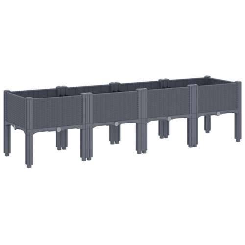 Vrtna sadilica s nogama plava siva 160 x 40 x 42 cm PP - Plavo-siva 160 x 40 x 42 cm 1 Cijena