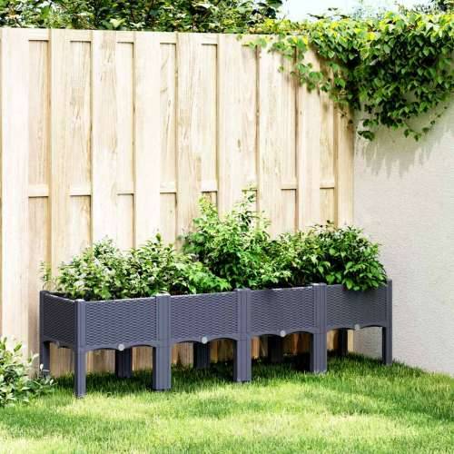 Vrtna sadilica s nogama plava siva 160 x 40 x 42 cm PP - Plavo-siva 160 x 40 x 42 cm 1 Cijena