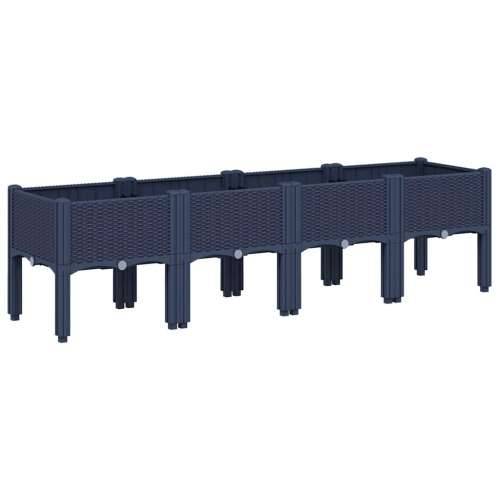Vrtna sadilica s nogama plava siva 160 x 40 x 42 cm PP - Plavo-siva 160 x 40 x 42 cm 1 Cijena