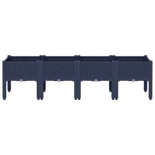 Vrtna sadilica s nogama plava siva 160 x 40 x 42 cm PP - Plavo-siva 160 x 40 x 42 cm 1 Cijena