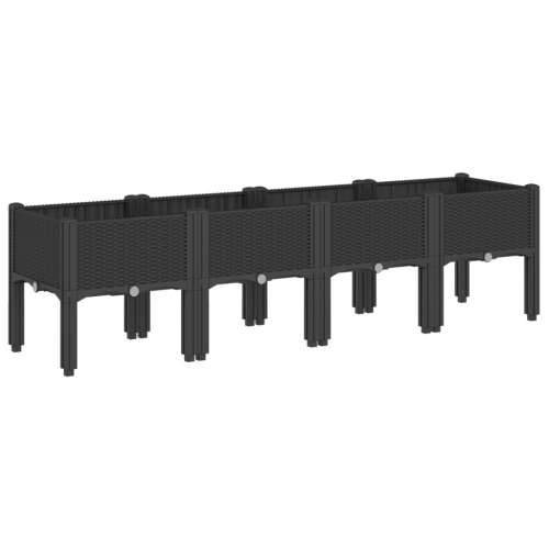 Vrtna sadilica s nogama crna 160 x 40 x 42 cm PP - Crna 160 x 40 x 42 cm 1 Cijena