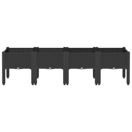 Vrtna sadilica s nogama crna 160 x 40 x 42 cm PP - Crna 160 x 40 x 42 cm 1 Cijena