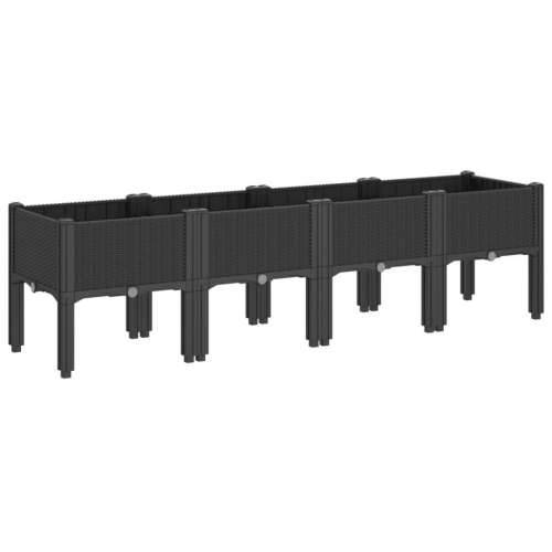Vrtna sadilica s nogama crna 160 x 40 x 42 cm PP - Crna 160 x 40 x 42 cm 1 Cijena
