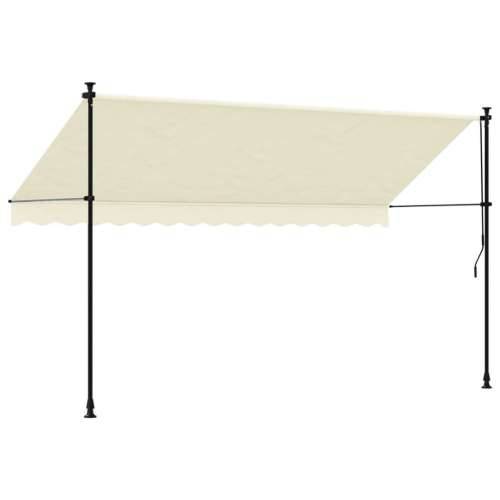Tenda na uvlačenje krem 350 x 150 cm od tkanine i čelika - Krema 350 x 150 cm 1 Cijena