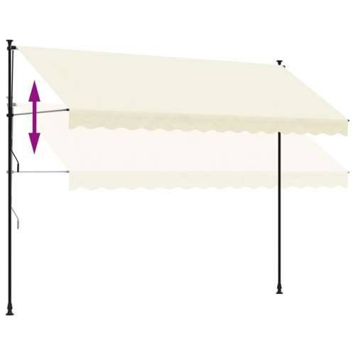 Tenda na uvlačenje krem 350 x 150 cm od tkanine i čelika - Krema 350 x 150 cm 1 Cijena