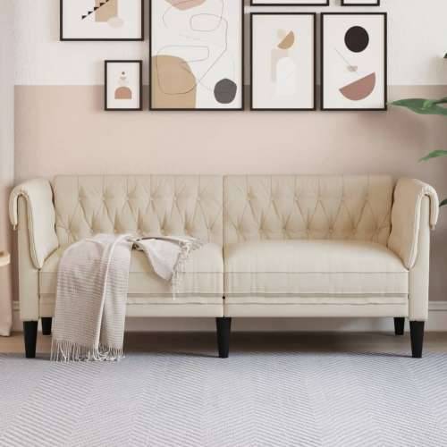 Dvosjed Chesterfield platneni - Krema Dvosjedi Cijena