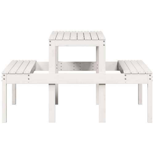 Stol za piknik bijeli 110 x 134 x 75 cm od masivne borovine Bijela 110 x 134 x 75cm 1 Cijena