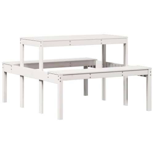 Stol za piknik bijeli 110 x 134 x 75 cm od masivne borovine Bijela 110 x 134 x 75cm 1 Cijena