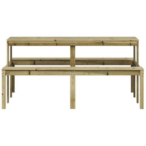 Stol za piknik 160 x 134 x 75 cm od impregnirane borovine - Prirodno impregnirano 160 x 134 x 75 cm 1 Cijena