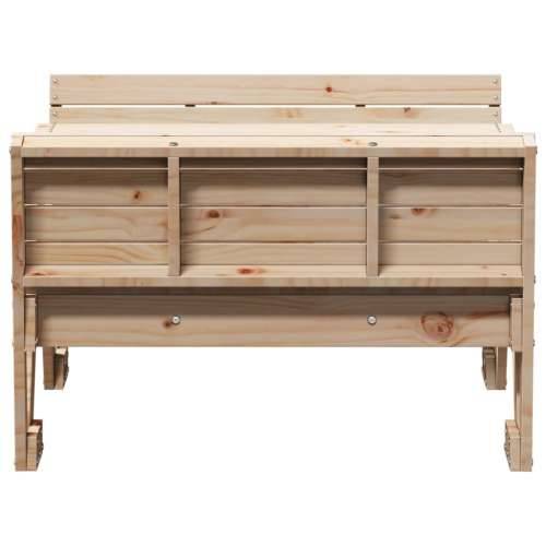Stol za piknik za djecu 88 x 122 x 58 cm od masivne borovine Prirodna boja bora 1 Cijena