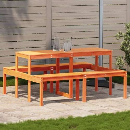 Stol za piknik voštano smeđi 160 x 134 x 75 cm masivna borovina - Voštano smeđa 160 x 134 x 75 cm 1 Cijena