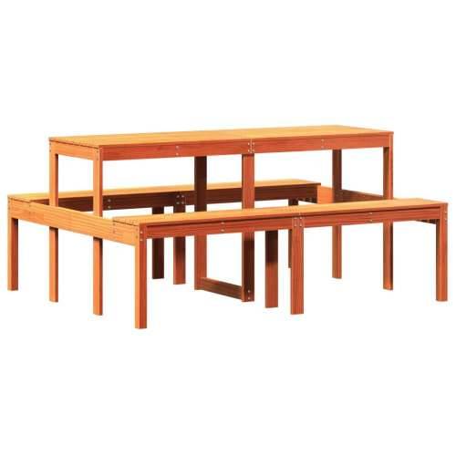 Stol za piknik voštano smeđi 160 x 134 x 75 cm masivna borovina - Voštano smeđa 160 x 134 x 75 cm 1 Cijena