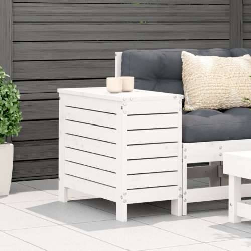 Vrtni tabure bijeli 62 x 31,5 x 52 cm od masivne borovine - Bijela borovina 1 Visoki tabure sa spremištem Cijena