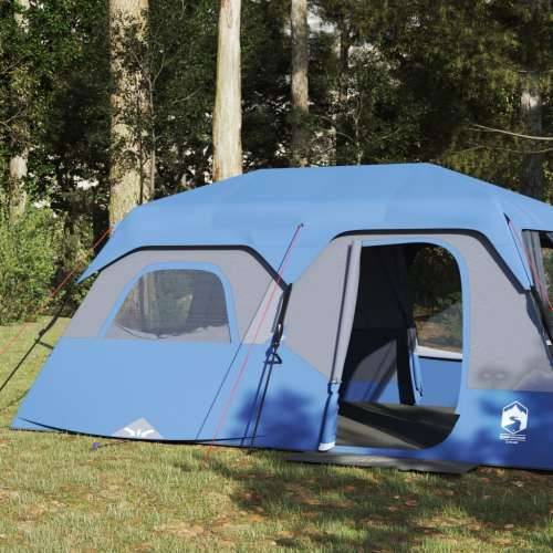 Obiteljski šator za 9 osoba plavi vodootporni brzo otpuštanje Cijena