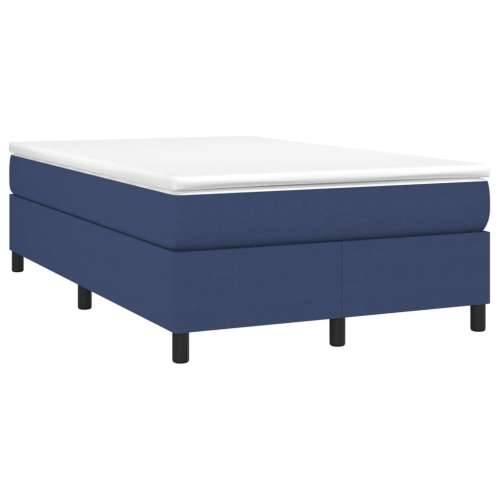 Krevet s oprugama i madracem plavi 120 x 190 cm od tkanine - Plava 120 x 190 cm 33.5 cm Cijena