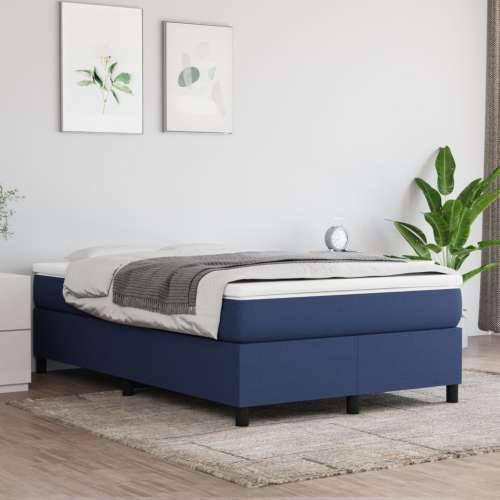 Krevet s oprugama i madracem plavi 120 x 190 cm od tkanine - Plava 120 x 190 cm 33.5 cm Cijena