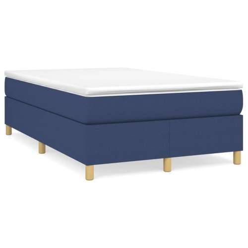 Krevet s oprugama i madracem plavi 120 x 190 cm od tkanine - Plava 120 x 190 cm 35 cm Cijena