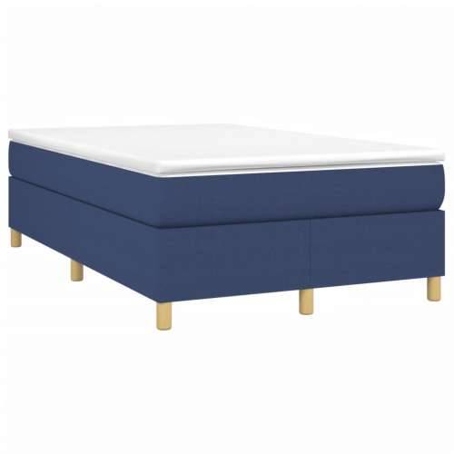 Krevet s oprugama i madracem plavi 120 x 190 cm od tkanine - Plava 120 x 190 cm 35 cm Cijena