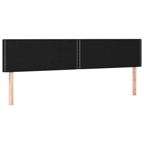 Krevet box spring s madracem LED crni 120 x 190 cm od tkanine - Crna 120 x 190 cm Obično s čavlima Cijena