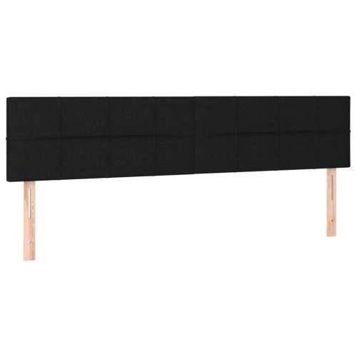 Krevet box spring s madracem LED crni 120 x 190 cm od tkanine - Crna 120 x 190 cm Blok s kvadratima Cijena