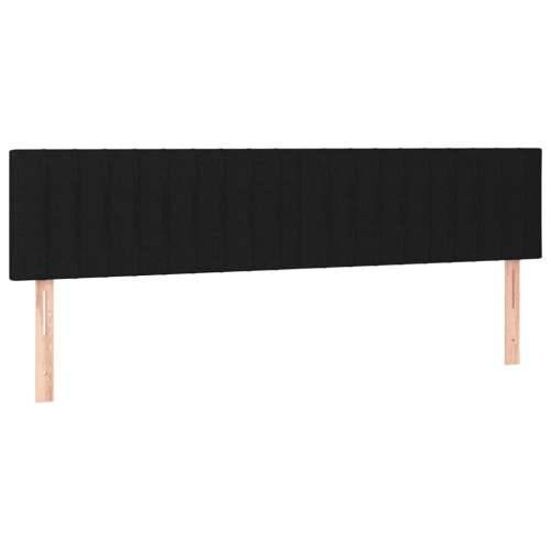 Krevet box spring s madracem LED crni 120 x 190 cm od tkanine - Crna 120 x 190 cm Okomite pruge Cijena