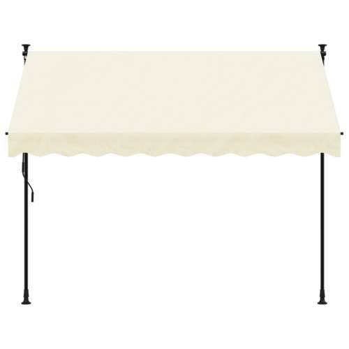 Tenda na uvlačenje krem 250 x 150 cm od tkanine i čelika - Krema 250 x 150 cm 1 Cijena