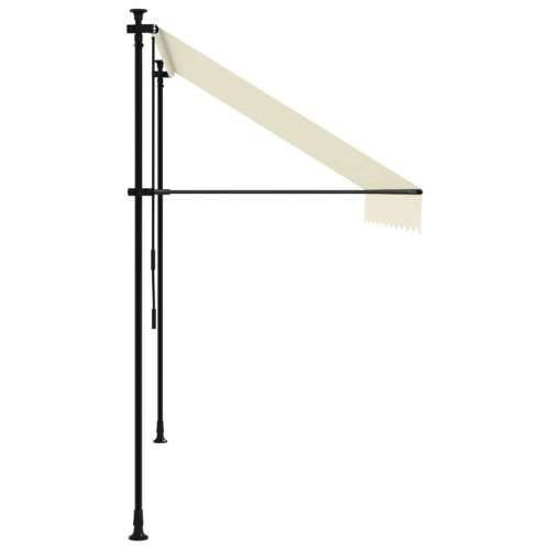 Tenda na uvlačenje krem 250 x 150 cm od tkanine i čelika - Krema 250 x 150 cm 1 Cijena