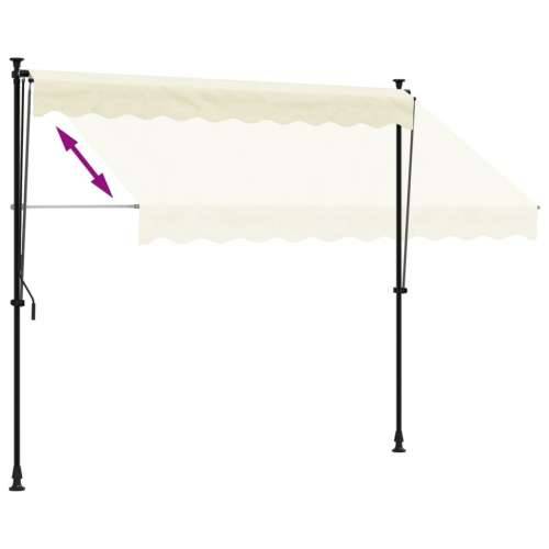 Tenda na uvlačenje krem 250 x 150 cm od tkanine i čelika - Krema 250 x 150 cm 1 Cijena