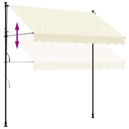 Tenda na uvlačenje krem 250 x 150 cm od tkanine i čelika - Krema 250 x 150 cm 1 Cijena