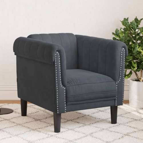 Fotelja tamnosiva baršunasta - Tamno siva Sofa Cijena