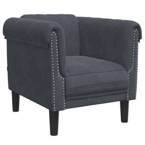 Fotelja tamnosiva baršunasta - Tamno siva Sofa Cijena