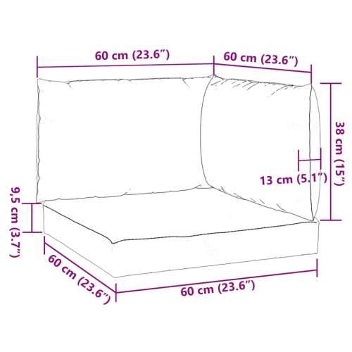 Jastuci za palete 3 kom modri od tkanine Oxford - Modra 1 kutna sofa Cijena