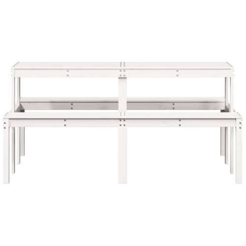 Stol za piknik bijeli 160 x 134 x 75 cm od masivne borovine - Bijela 160 x 134 x 75 cm 1 Cijena